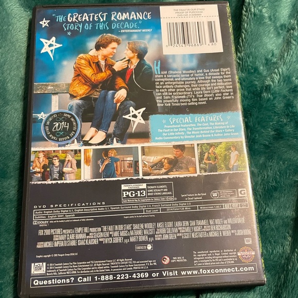💚3/$10💚 The Fault in Our Stars DVD - Picture 2 of 4